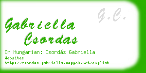 gabriella csordas business card